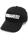 Dsquared2 Branded Baseball Cap Curved Brim In Black