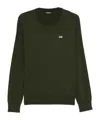 Dsquared2 Logo-appliqué Cotton Jumper In Green