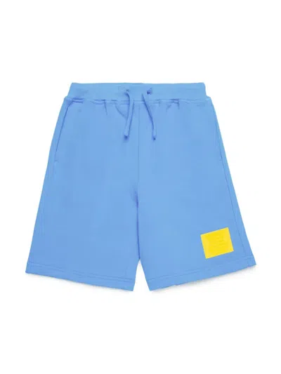Dsquared2 Kids' Logo-appliqué Cotton Shorts In Blue