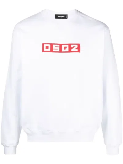 DSQUARED2 LOGO-APPLIQUÉ COTTON SWEATSHIRT
