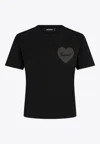 Dsquared2 Women Boxy-fit Cotton T-shirt In Black