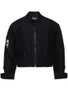 Dsquared2 Technical Cotton Branded Jacket In Black
