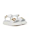 Dsquared2 Sandali Platform In Pelle D2 Statement In White