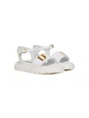 Dsquared2 D2 Statement Leather Platform Sandals In White
