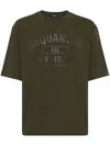 Dsquared2 Phys Ed T-shirt In Dark Green Cotton In Green