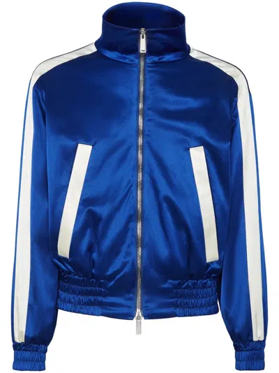 Dsquared2 Sportjacke Mit Logo-applikation In Blau