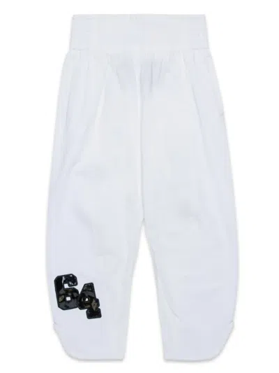 Dsquared2 Kids' Logo-appliqué Trousers In White