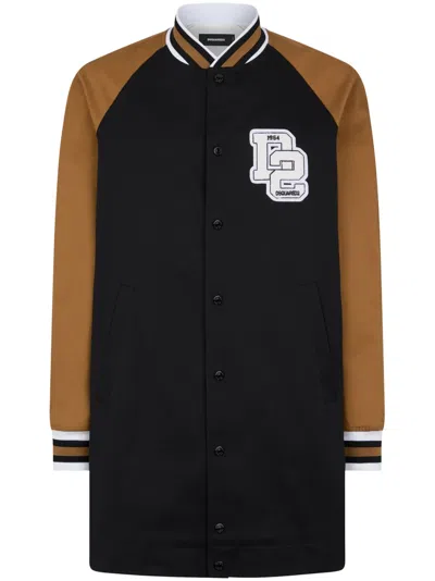 DSQUARED2 LOGO-APPLIQUÉ VARSITY COAT