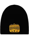 Dsquared2 Black Logo-applique Wool Beanie Hat In Black