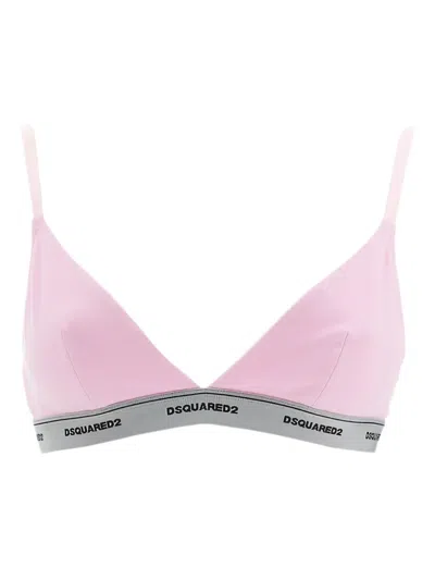Dsquared2 Dsquared Trendy Bralette With Logo In Pink