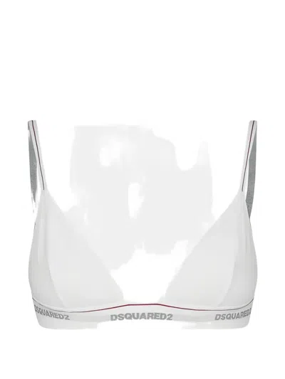 Dsquared2 Logo Band Bra In White