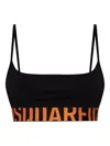 Dsquared2 Logo-band Bralette In Black