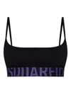 Dsquared2 Logo-band Bralette In Black