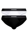 Dsquared2 Logo-band Briefs (pack Of Two) In Multi