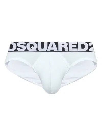 Dsquared2 Logo-band Briefs In White
