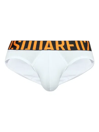 Dsquared2 Logo-band Briefs In White