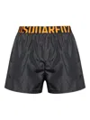 Dsquared2 Logo-band Side-pocket Swim Shorts In Gray