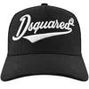 Dsquared2 Black Baseball Cap With Maxi Logo Lettering On The Front In Cotton Man In Black