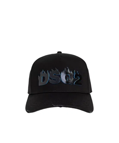 Dsquared2 Logo Baseball Cap In Black