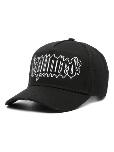 Dsquared2 Logo Embroidered Baseball Cap In Black