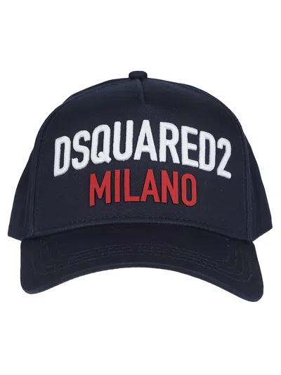 Dsquared2 Logo Baseball Cap In Nero
