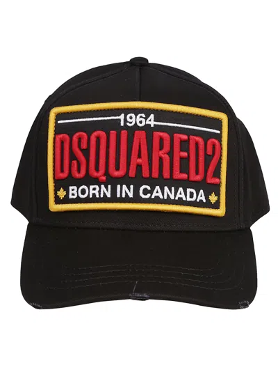 Dsquared2 Logo Baseball Cap In Nero