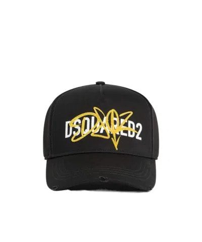 Dsquared2 Logo Baseball Cap In Orange
