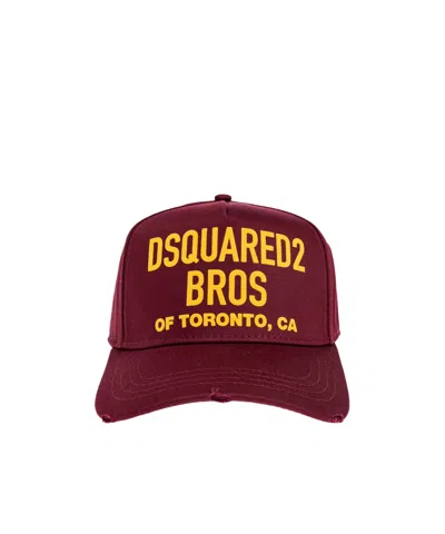 Dsquared2 Logo Baseball Cap In Red