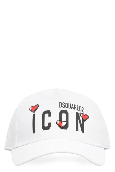 Dsquared2 Logo Baseball Cap In White