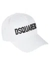 Dsquared2 Embroidered Cap In White/black