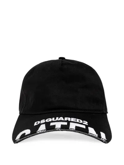 Dsquared2 Logo Baseball Cap In Yellow