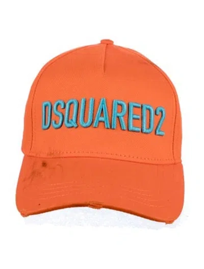 Pre-owned Dsquared2 Logo Baseball Hat In Orange