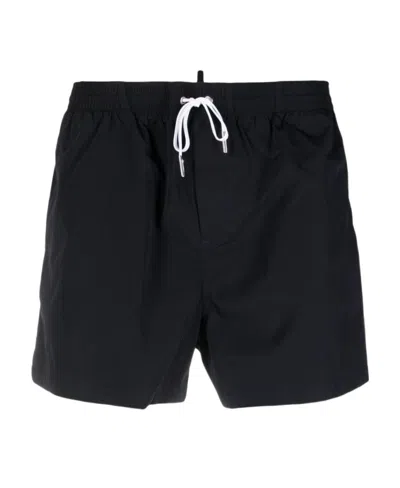 Dsquared2 Logo Beach Shorts In Black