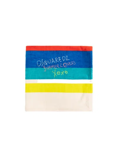 Dsquared2 Logo Beach Towel In Multicolor