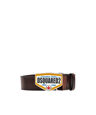 Dsquared2 Logo Belt In Black