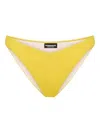 Dsquared2 Logo Bikini Bottoms In Yellow