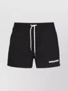 Dsquared2 Icon Metallic-logo Drawstring Swim Shorts In Black