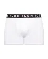 Dsquared2 Logo Boxer Shorts With Elastic Waistband In White