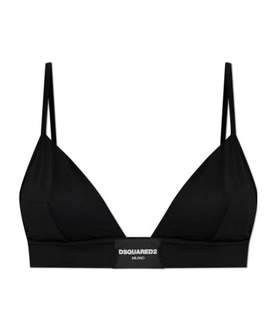 Dsquared2 Logo Bra In Black
