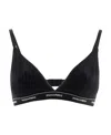 Dsquared2 Triangle Bra With Logoed Elastic Band In Black