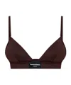 Dsquared2 Logo Bra In Brown