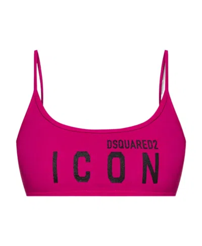 Dsquared2 Logo Bra In Pink