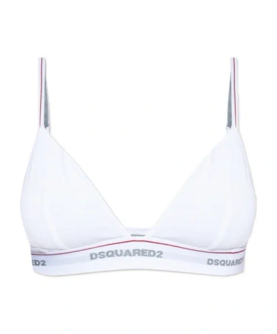 Dsquared2 Logo Bra In White