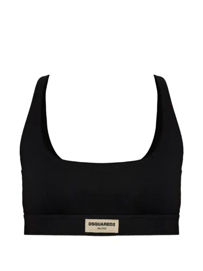 Dsquared2 Logo Bralette In Black