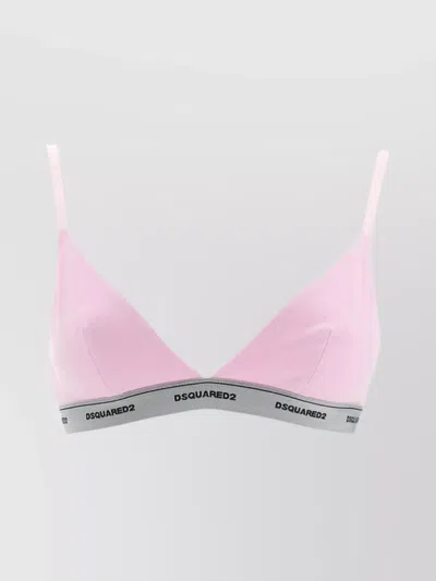DSQUARED2 LOGO BRALETTE WITH THIN SHOULDER STRAPS