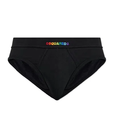 Dsquared2 Logo Briefs In Black