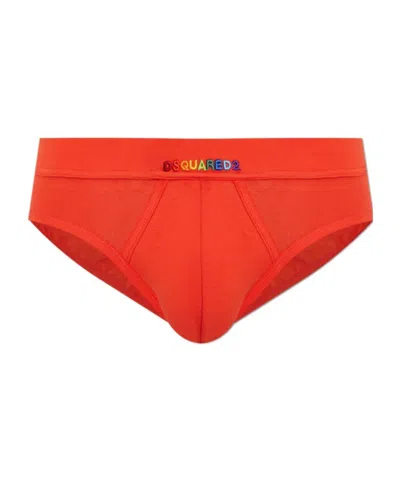 Dsquared2 Logo Briefs In Yellow