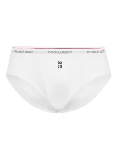 Dsquared2 Logo Briefs In White