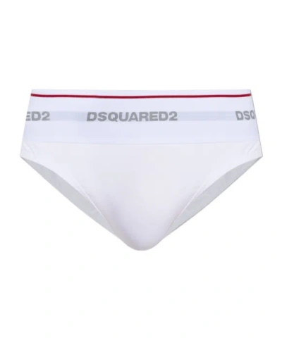 Dsquared2 Logo Briefs In White