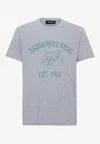Dsquared2 Logo Bros Print T-shirt In Gray